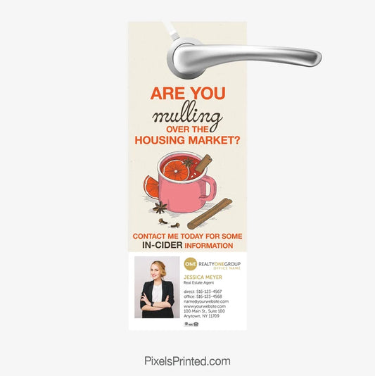 Realty ONE Group fall autumn door hangers for real estate agents