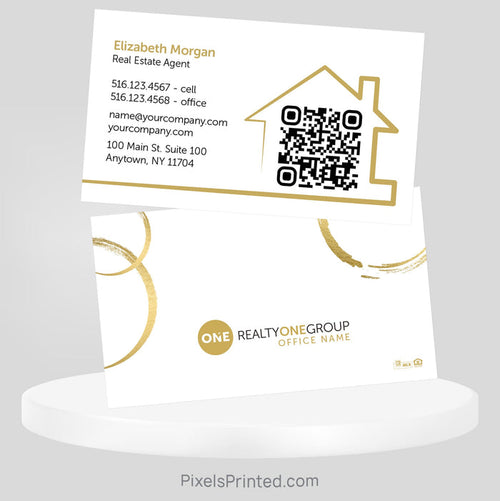 Realty ONE Group real estate business cards Business Cards PixelsPrinted