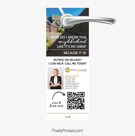 farming door hanger for Realty ONE Group real estate agents