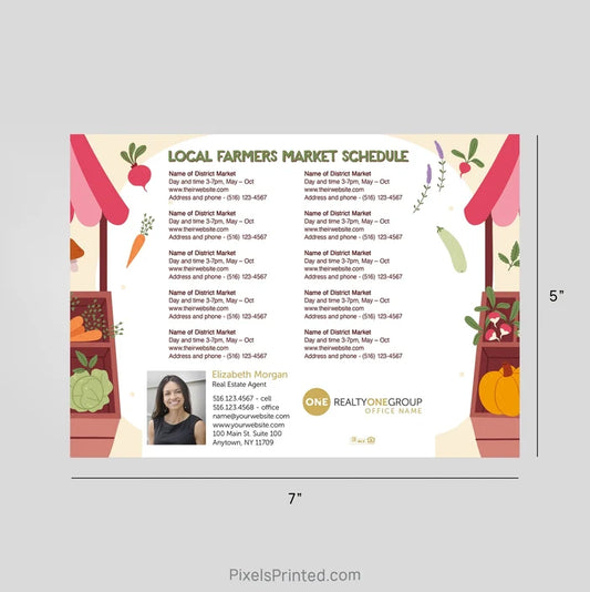Realty ONE Group Real Estate Farmers Market Calendar Postcard Magnets postcard magnets PixelsPrinted