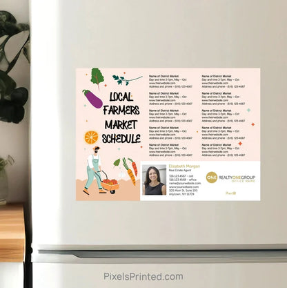 Realty ONE Group Real Estate Farmers Market Calendar Postcard Magnets postcard magnets PixelsPrinted