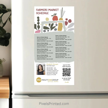 Realty ONE Group Real Estate Farmers Market Calendar Postcard Magnets postcard magnets PixelsPrinted