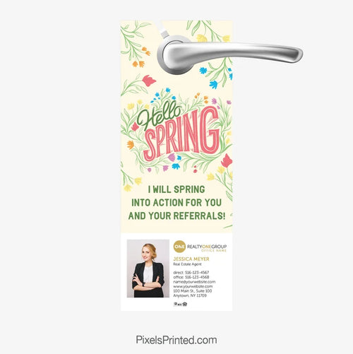 Realty ONE Group spring into action for your referrals door hangers