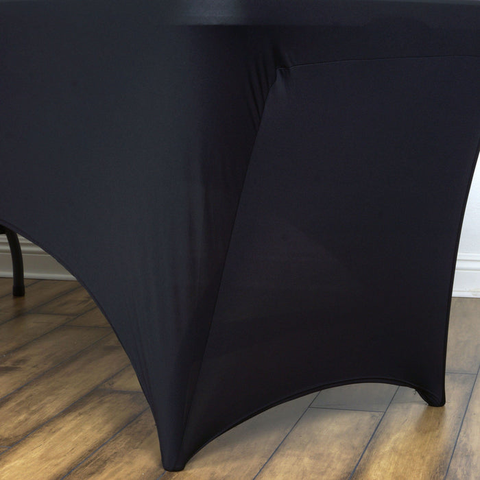 spandex table covers, rectangular fitted tablecloths, stretch table covers, fitted tablecloths, elastic table covers rectangle#color_black