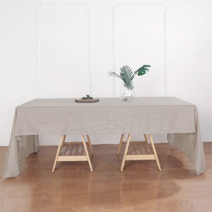 rectangle tablecloth, faux burlap tablecloth, rustic tablecloth, linen like tablecloths, textured tablecloth#color_beige