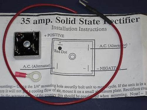 RECTIFIER solid state Lucas # 49072 Triumph Norton BSA AJS 99-9882 35 amp 6v 12v