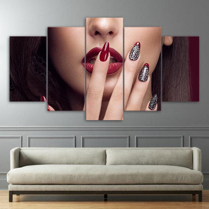 Manicure Makeup Beauty Salon 5 Panel Canvas Print Wall Art - GotItHere.com