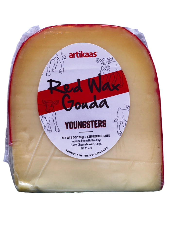 Red Wax Gouda, Artikaas .50 lb. Avg