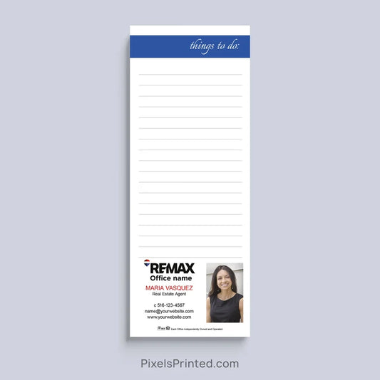 RE/MAX Personalized Things to Do Realtor Notepad