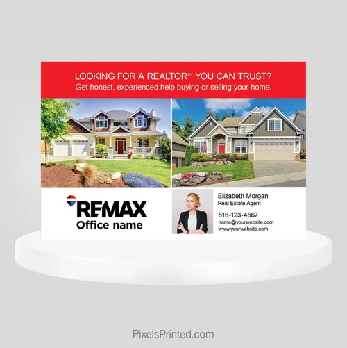 REMAX real estate agent announcement postcards PixelsPrinted