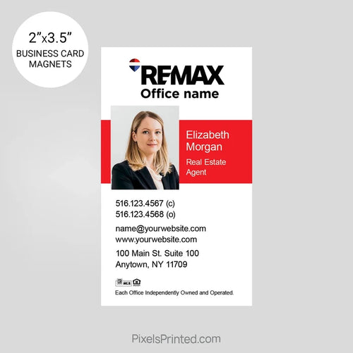 REMAX Real Estate Business Card Magnets card magnets PixelsPrinted