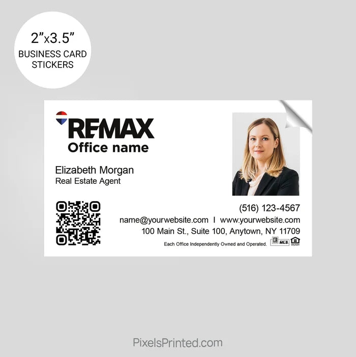 REMAX Real Estate Business Card Stickers sticker PixelsPrinted