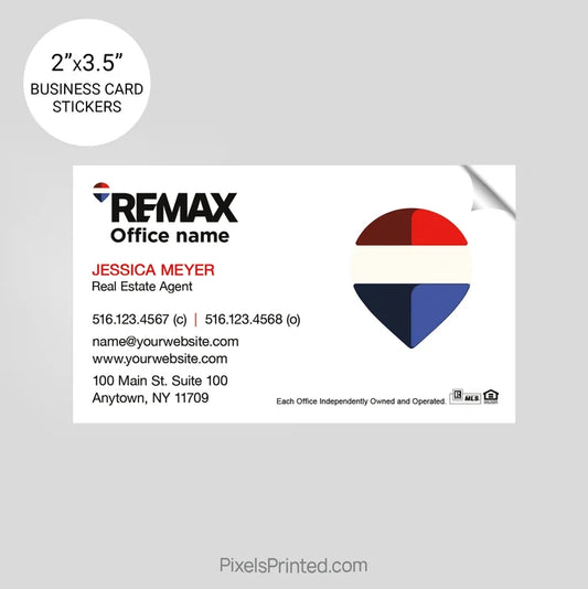 REMAX Real Estate Business Card Stickers sticker PixelsPrinted