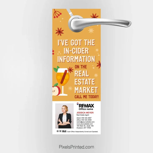 REMAX real estate fall autumn door hangers PixelsPrinted