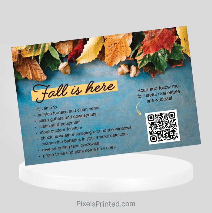 REMAX real estate Fall Maintenance postcards PixelsPrinted