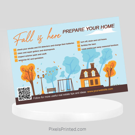 REMAX real estate Fall Maintenance postcards PixelsPrinted