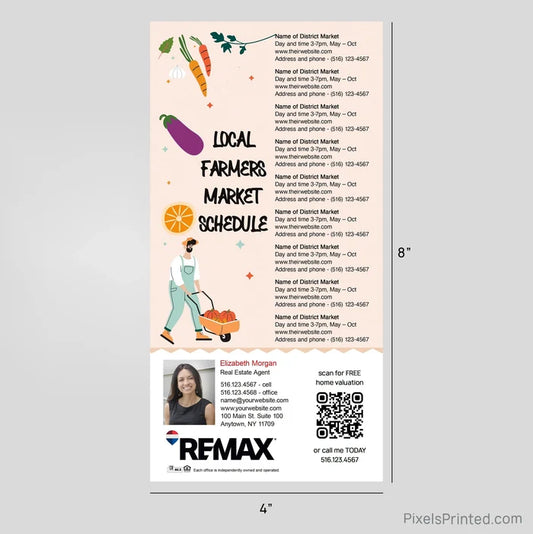 REMAX Real Estate Farmers Market calendar Postcard Magnets postcard magnets PixelsPrinted