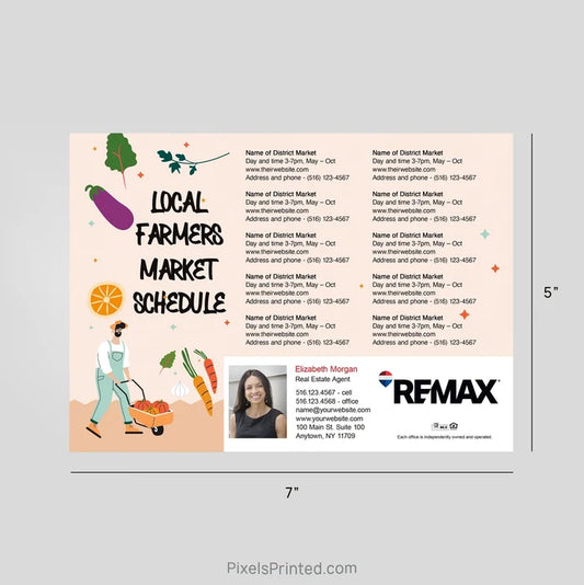 REMAX Real Estate Farmers Market calendar Postcard Magnets postcard magnets PixelsPrinted