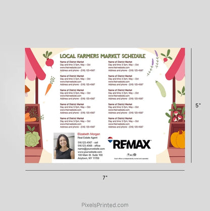 REMAX Real Estate Farmers Market calendar Postcard Magnets postcard magnets PixelsPrinted