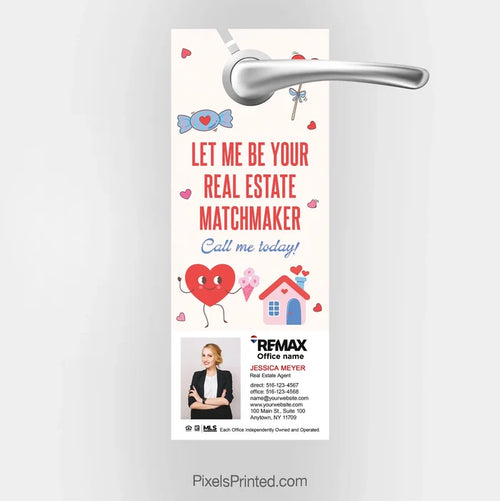 REMAX Real Estate Matchmaker Valentine's Day Door Hangers PixelsPrinted