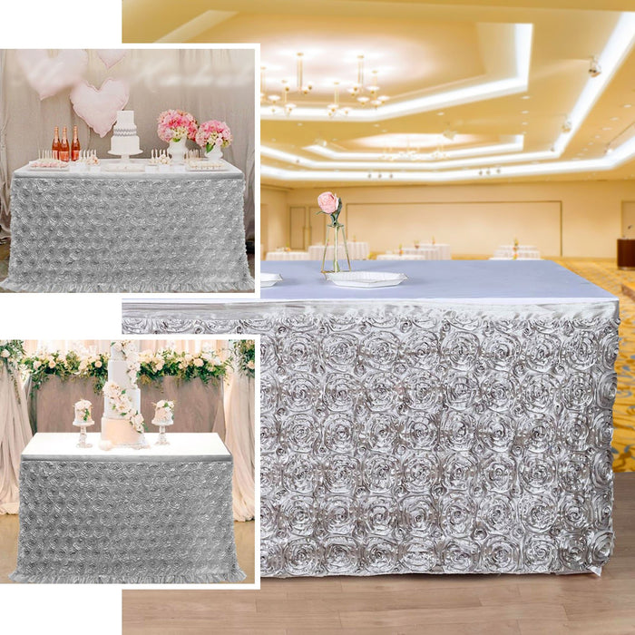 table skirt, table skirt velcro, table skirt design, table skirt linen, satin table skirt#color_parent