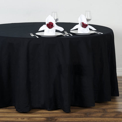 round tablecloths, cotton tablecloths, decorative round tablecloths, round cotton tablecloth, round table linens#color_black