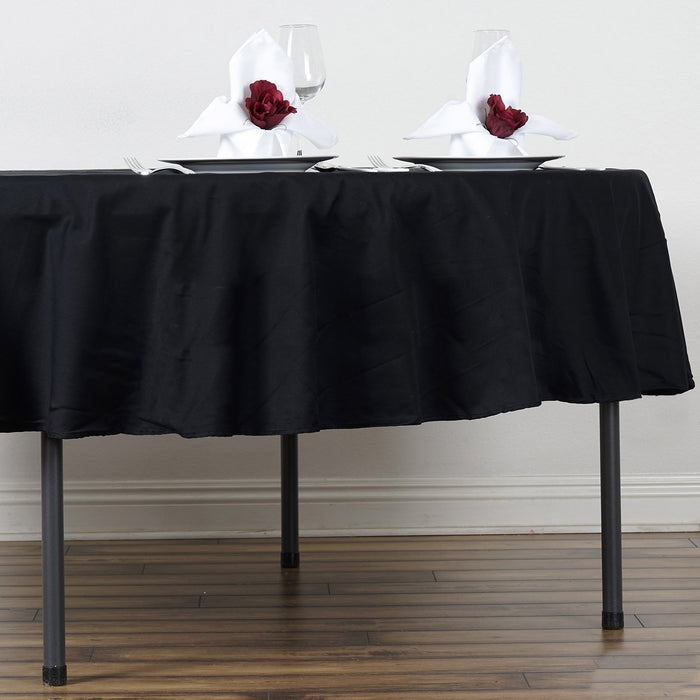 round tablecloths, cotton tablecloths, decorative round tablecloths, round cotton tablecloth, round table linens#color_black