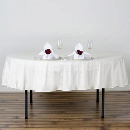 round tablecloths, cotton tablecloths, decorative round tablecloths, round cotton tablecloth, round table linens#color_ivory