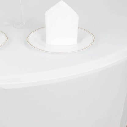 spandex, round tablecloth, table covers, table cover cloth, dining tablecloth#color_white