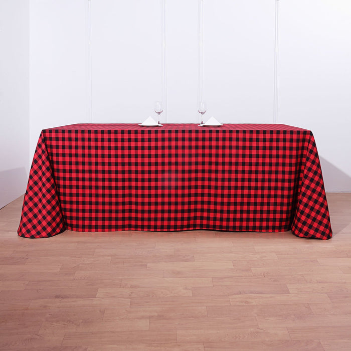 polyester tablecloths, polyester rectangle tablecloths, checkered tablecloth, buffalo plaid tablecloth, buffalo check tablecloth#color_parent