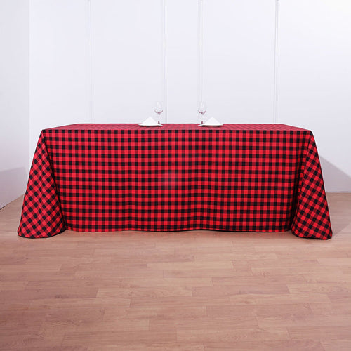 polyester tablecloths, polyester rectangle tablecloths, checkered tablecloth, buffalo plaid tablecloth, buffalo check tablecloth#color_parent