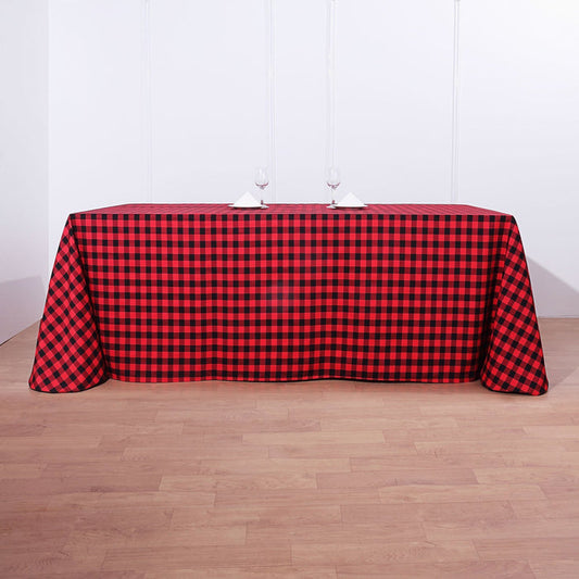 polyester tablecloths, polyester rectangle tablecloths, checkered tablecloth, buffalo plaid tablecloth, buffalo check tablecloth#color_parent