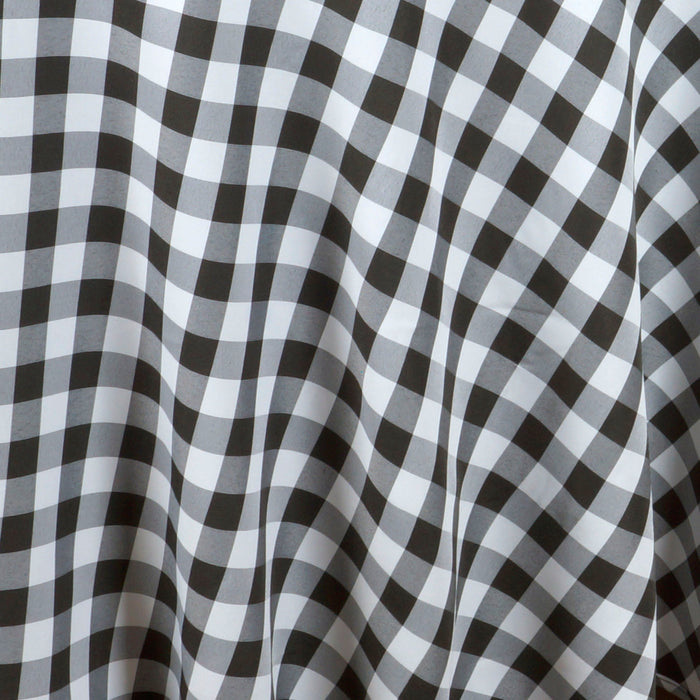 polyester tablecloths, round polyester tablecloths, checkered tablecloth, buffalo plaid tablecloth, buffalo check tablecloth#color_black