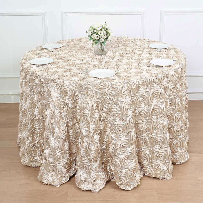 round tablecloth, Satin tablecloth, rosette tablecloth, 120 inch round tablecloth, decorative table covers#color_parent