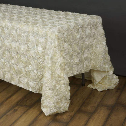 rectangle tablecloth, Satin tablecloth, rosette tablecloth, 90 x 156 tablecloth, decorative table covers#color_parent