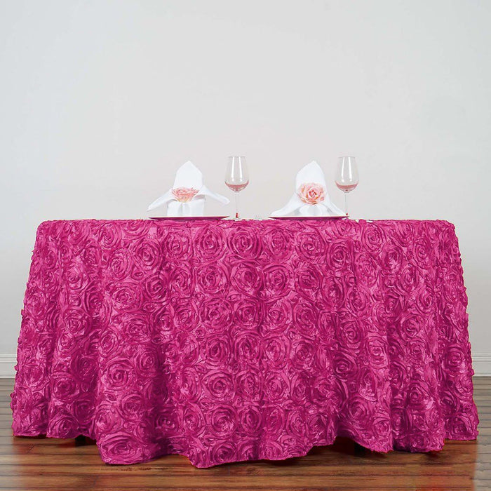 round tablecloth, Satin tablecloth, rosette tablecloth, 132 inch round tablecloth, decorative table covers#color_parent