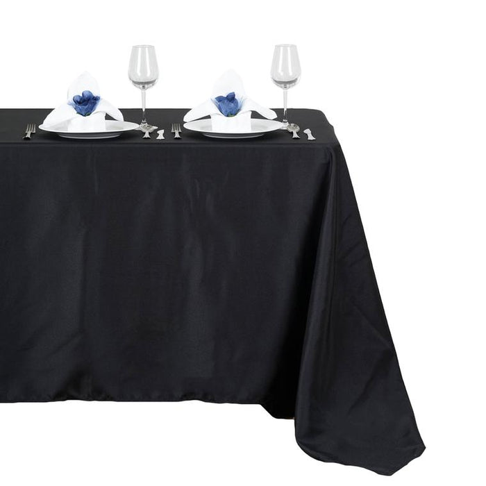 polyester tablecloths, polyester rectangle tablecloths, decorative table covers, linentablecloth polyester tablecloth, dining room tablecloth#color_black