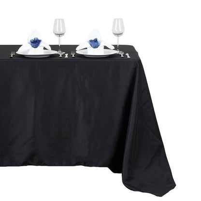 polyester tablecloths, polyester rectangle tablecloths, decorative table covers, linentablecloth polyester tablecloth, dining room tablecloth#color_black