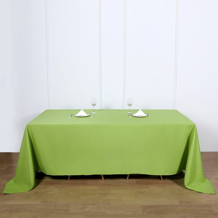 polyester tablecloths, polyester rectangle tablecloths, decorative table covers, dining table cloth, 90x132 tablecloth#color_apple-green