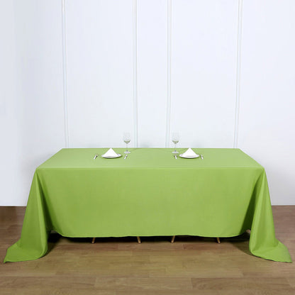 polyester tablecloths, polyester rectangle tablecloths, decorative table covers, dining table cloth, 90x132 tablecloth#color_apple-green
