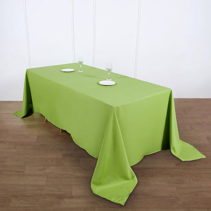 polyester tablecloths, polyester rectangle tablecloths, decorative table covers, dining table cloth, 90x132 tablecloth#color_apple-green