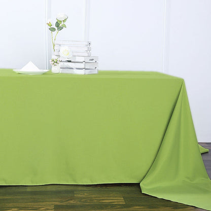 polyester tablecloths, polyester rectangle tablecloths, decorative table covers, dining table cloth, 90 x 156 tablecloth#color_apple-green