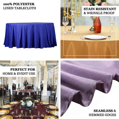 round polyester tablecloths, linentablecloth polyester tablecloth, decorative table covers, stain resistant tablecloth, 132 inch round tablecloth#color_parent