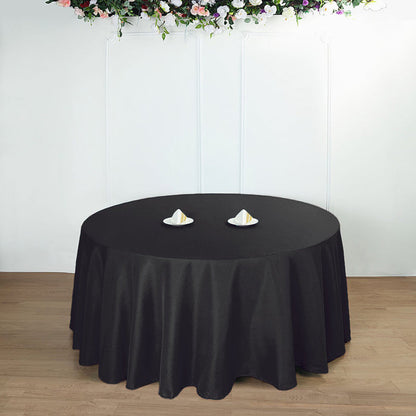 round polyester tablecloths, linentablecloth polyester tablecloth, decorative table covers, stain resistant tablecloth, 132 inch round tablecloth#color_black