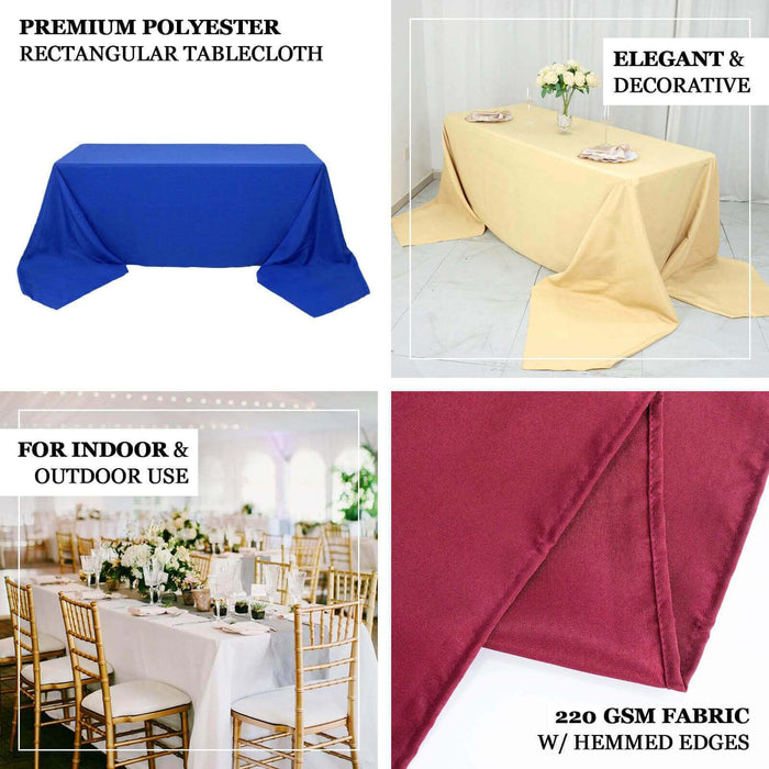 polyester tablecloths, polyester rectangle tablecloths, decorative table covers, heavy duty tablecloth, premium polyester tablecloth#color_parent