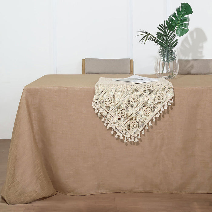 rectangle tablecloth, faux burlap tablecloth, rustic tablecloth, linen like tablecloths, textured tablecloth#color_parent