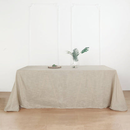 rectangle tablecloth, faux burlap tablecloth, rustic tablecloth, linen like tablecloths, textured tablecloth#color_beige