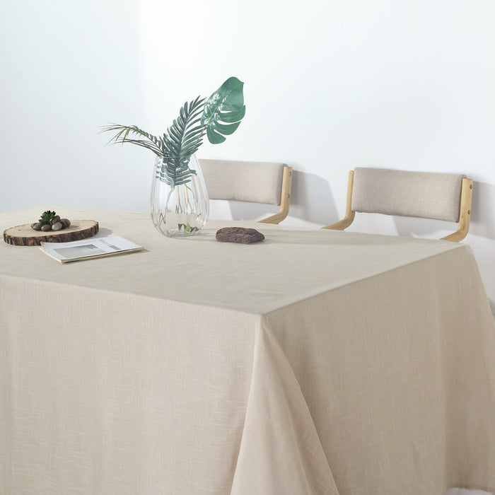 rectangle tablecloth, faux burlap tablecloth, rustic tablecloth, linen like tablecloths, textured tablecloth#color_beige