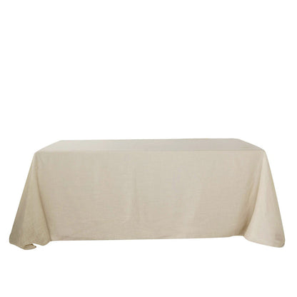 rectangle tablecloth, faux burlap tablecloth, rustic tablecloth, linen like tablecloths, textured tablecloth#color_beige