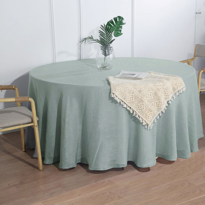 round tablecloth, faux burlap tablecloth, rustic tablecloth, linen like tablecloths, textured tablecloth#color_parent